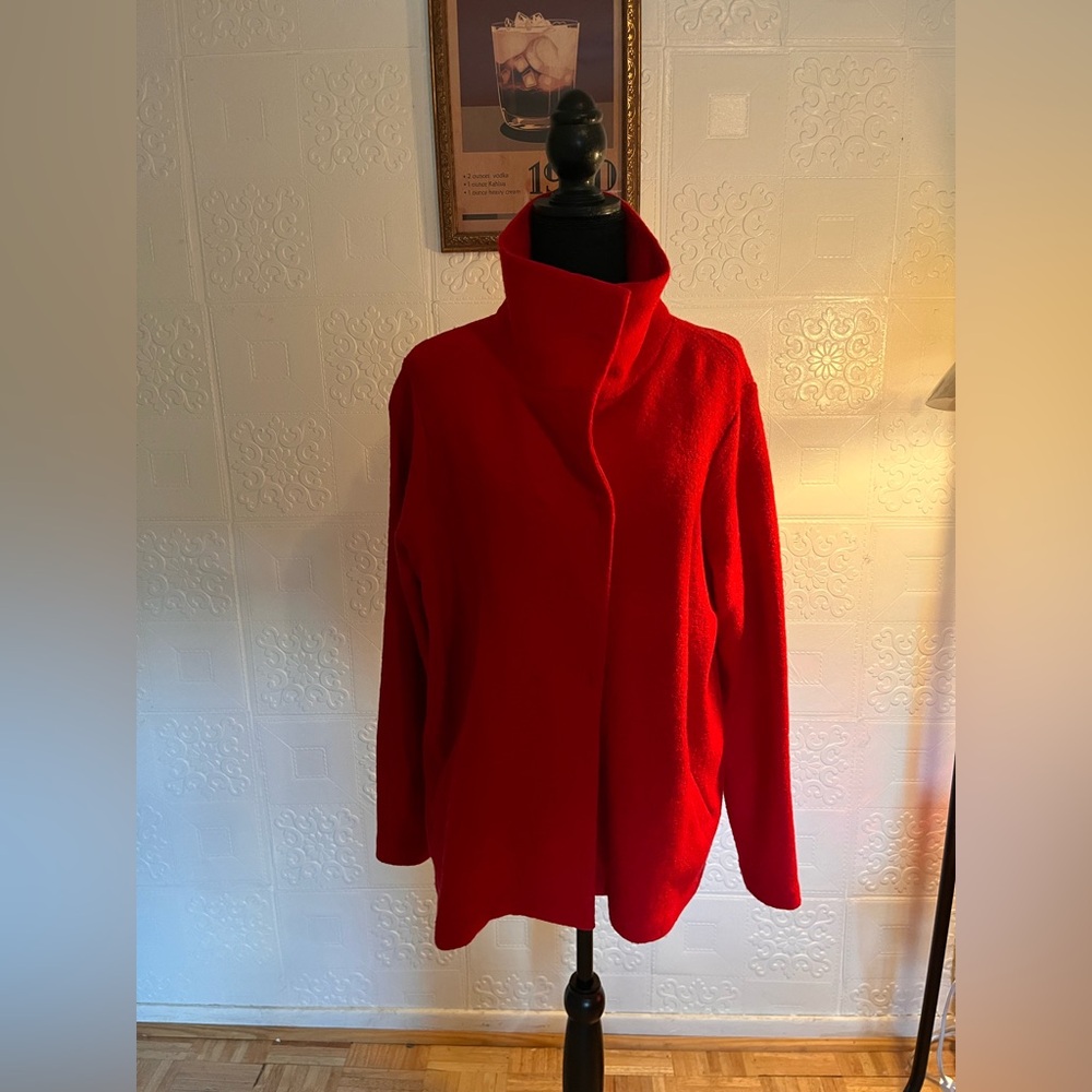 Cynthia Rowley Red Turtleneck Jacket